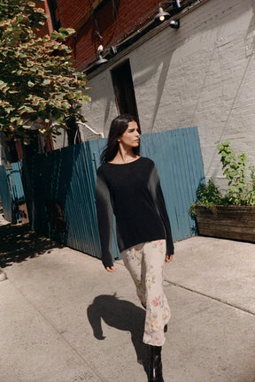 BLURRED PRINT KNIT JUMPER