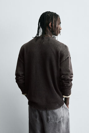 REVERSIBLE RIPPED-EFFECT SWEATER - Image 3
