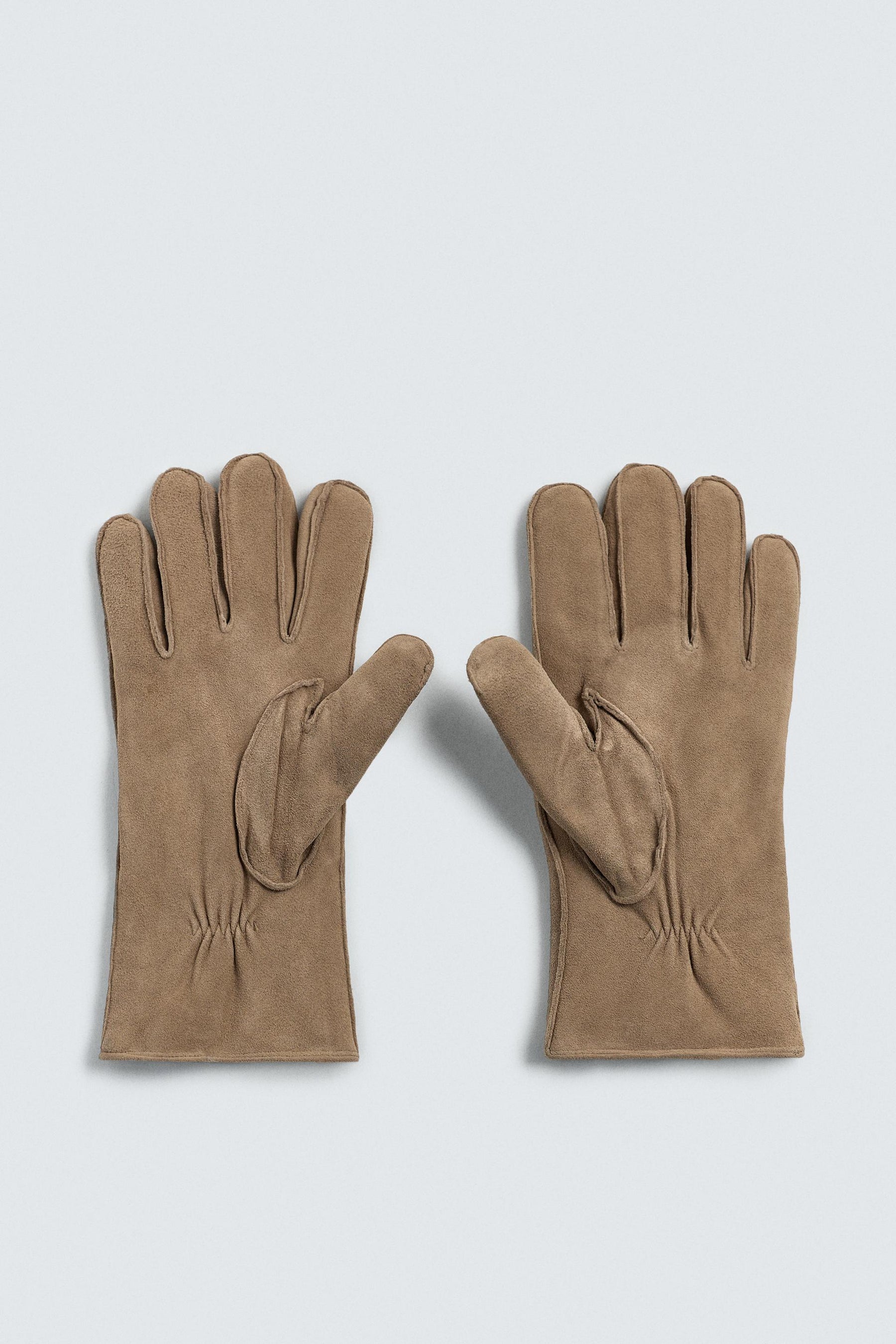 CONTRAST LEATHER GLOVES - Image 4