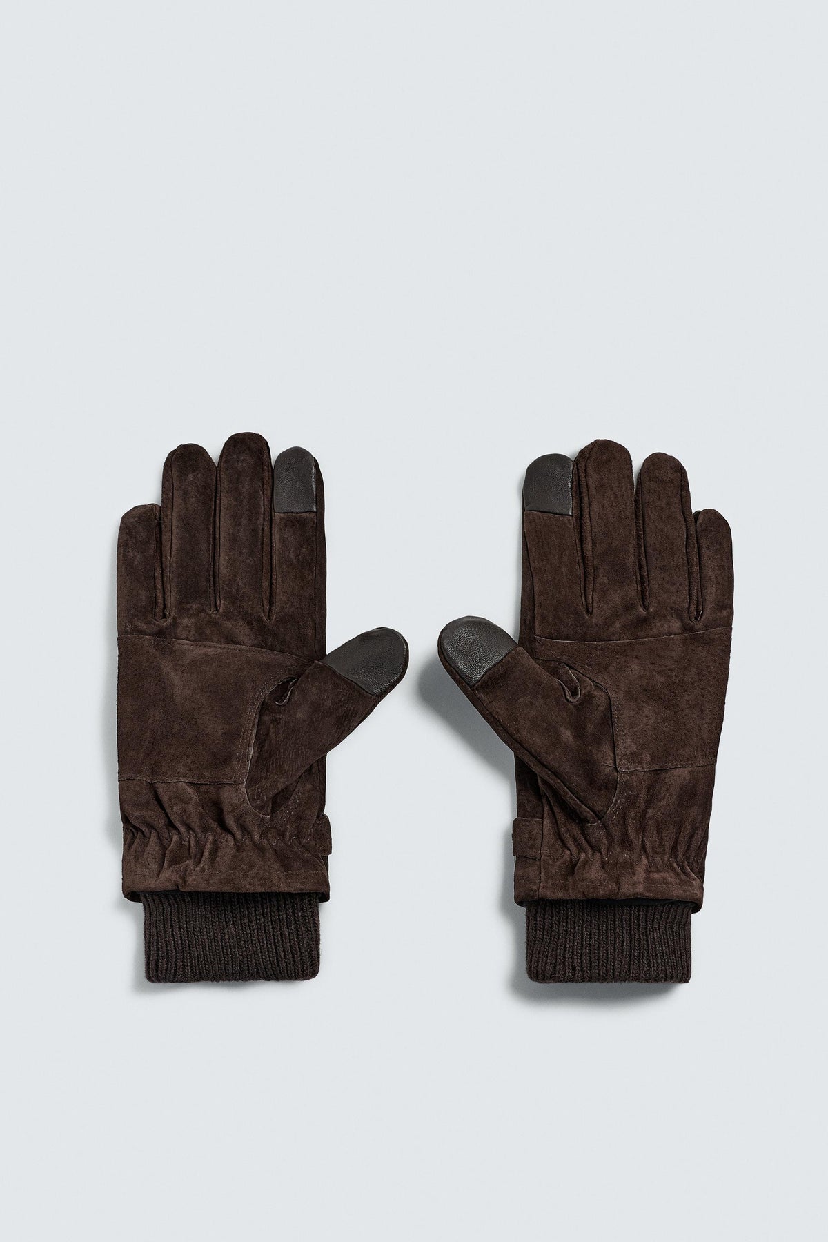CONTRAST LEATHER GLOVES - Image 2