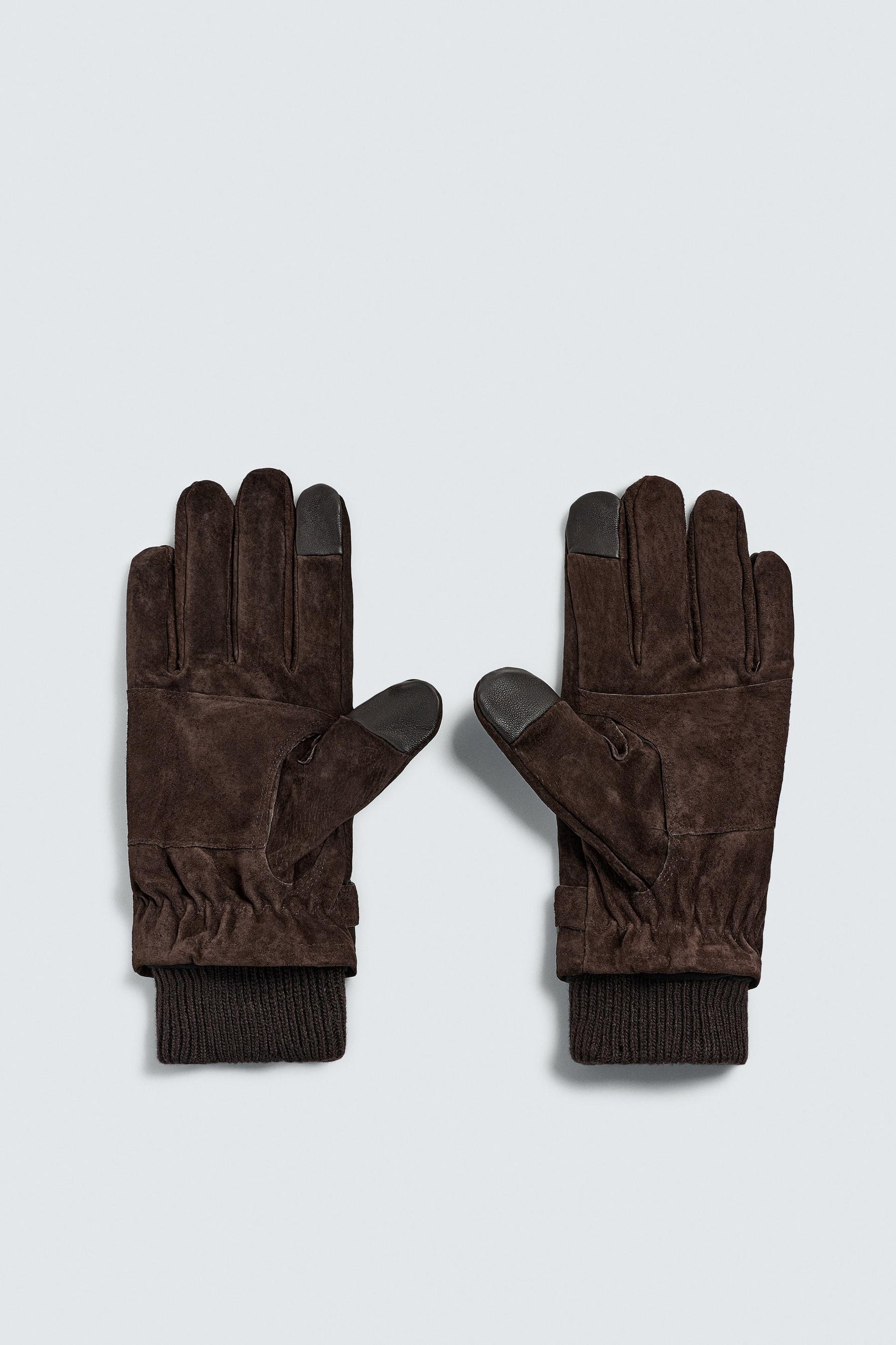 CONTRAST LEATHER GLOVES - Image 2