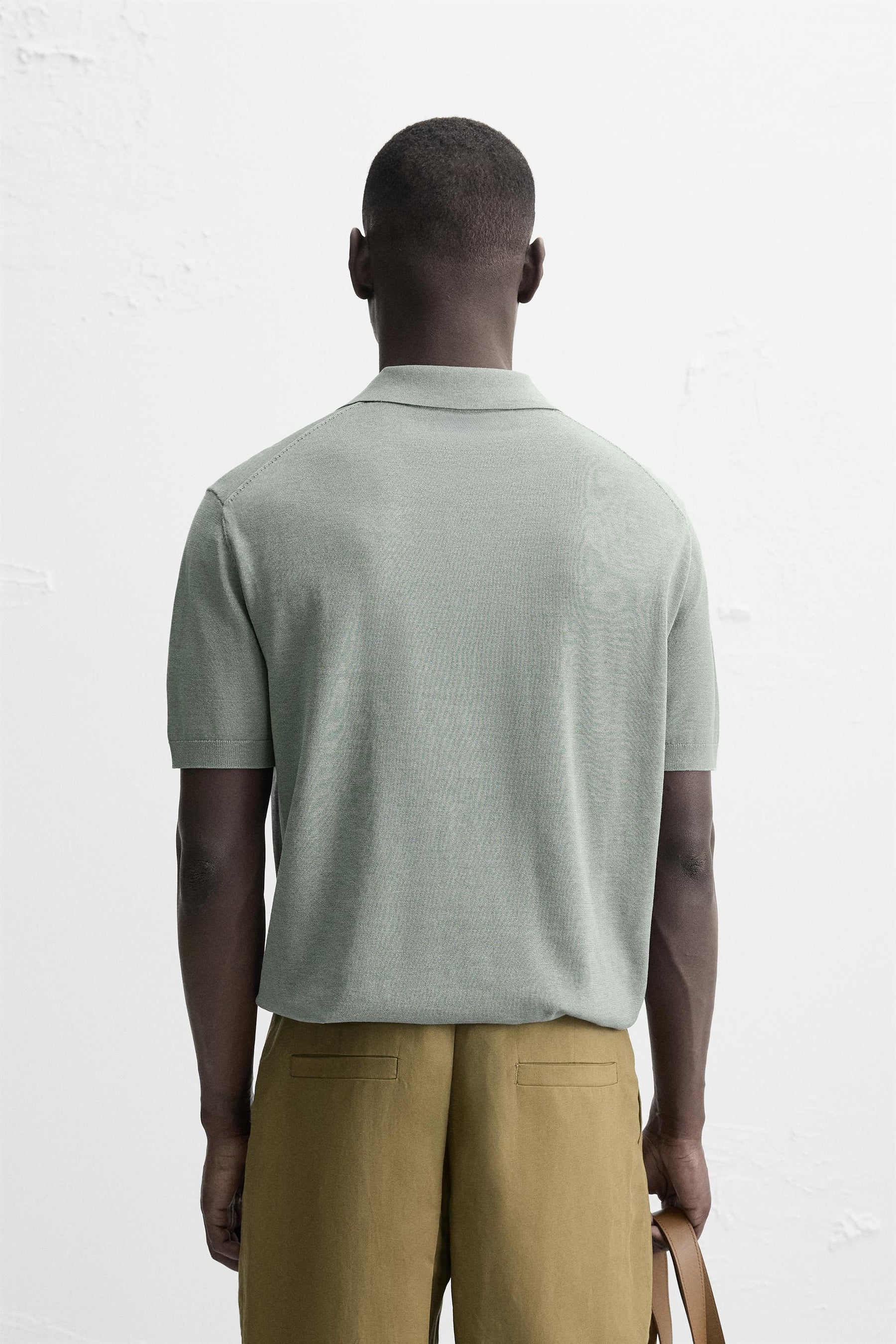 COTTON/SILK KNIT POLO SHIRT - Image 3