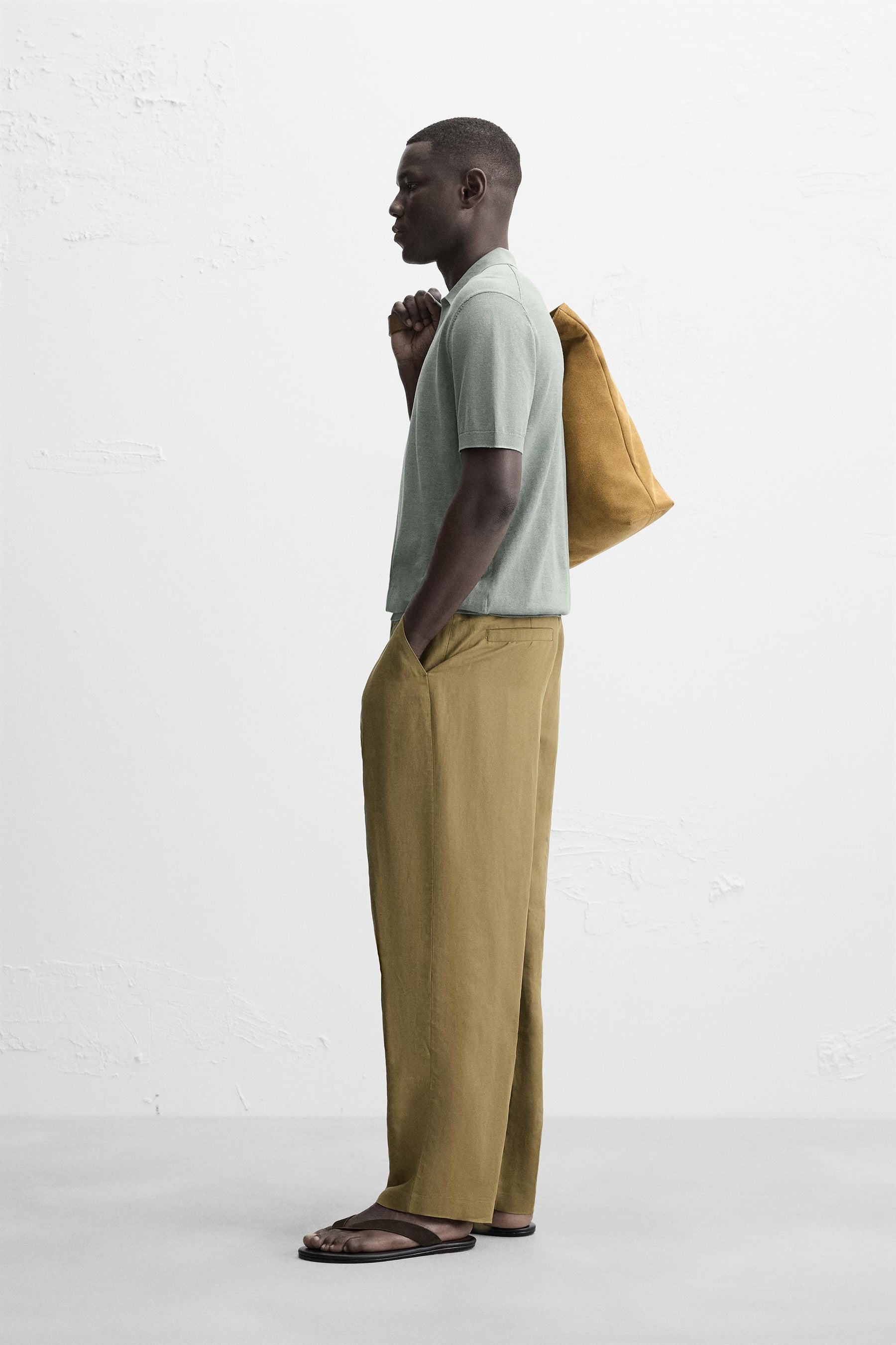 COTTON/SILK KNIT POLO SHIRT - Image 4