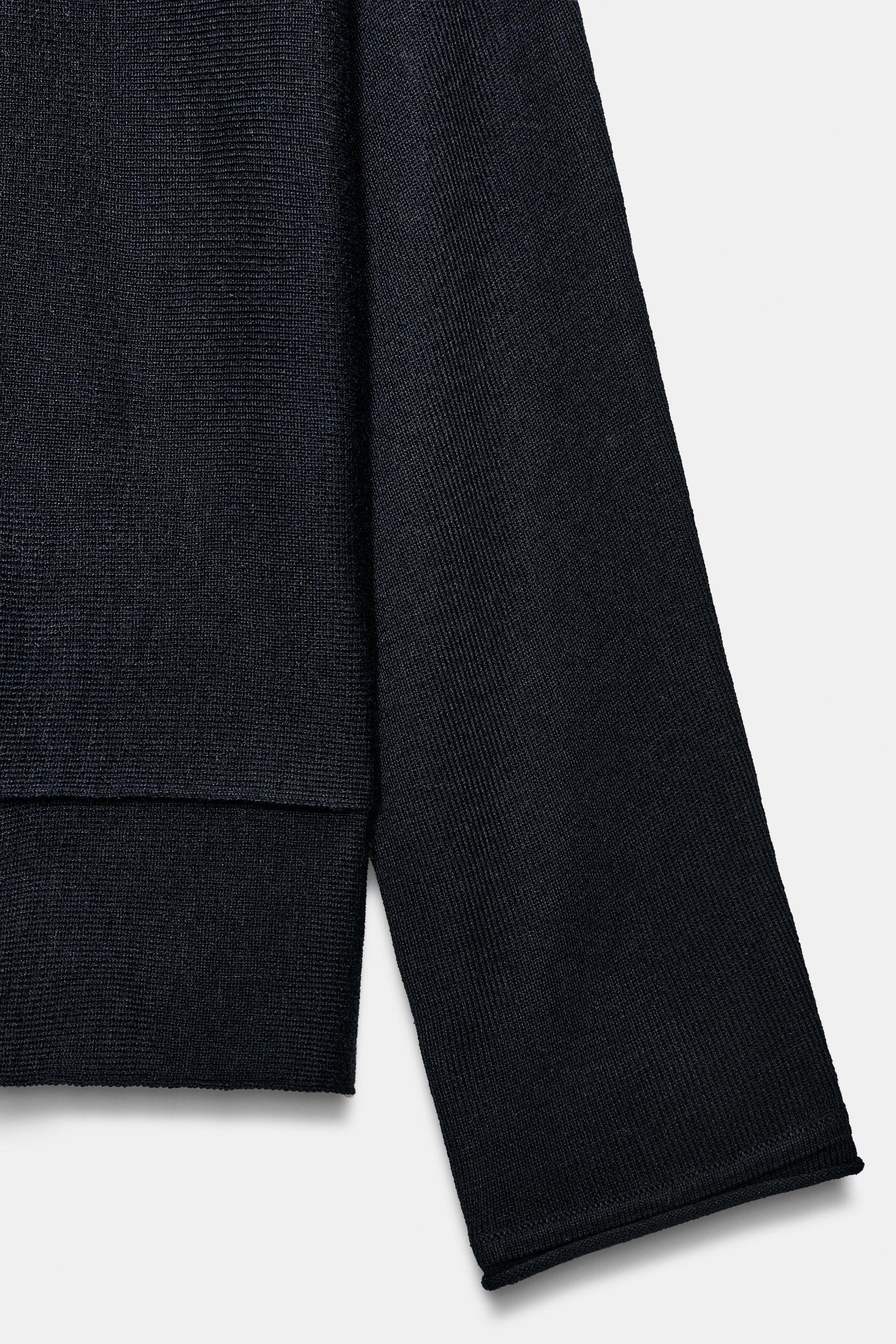 LONG CAPE KNIT SWEATER - Image 6