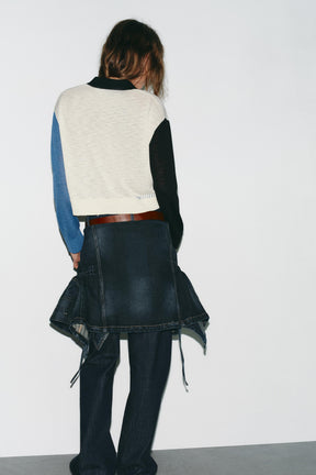CONTRAST KNIT CARDIGAN - Image 5