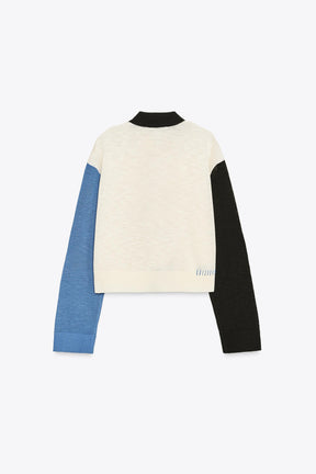 CONTRAST KNIT CARDIGAN - Image 6