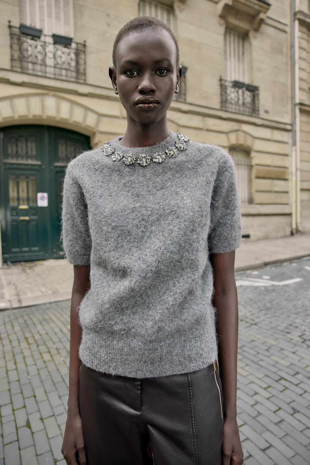 Knit Jumper with Jewel