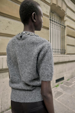 Knit Jumper with Jewel