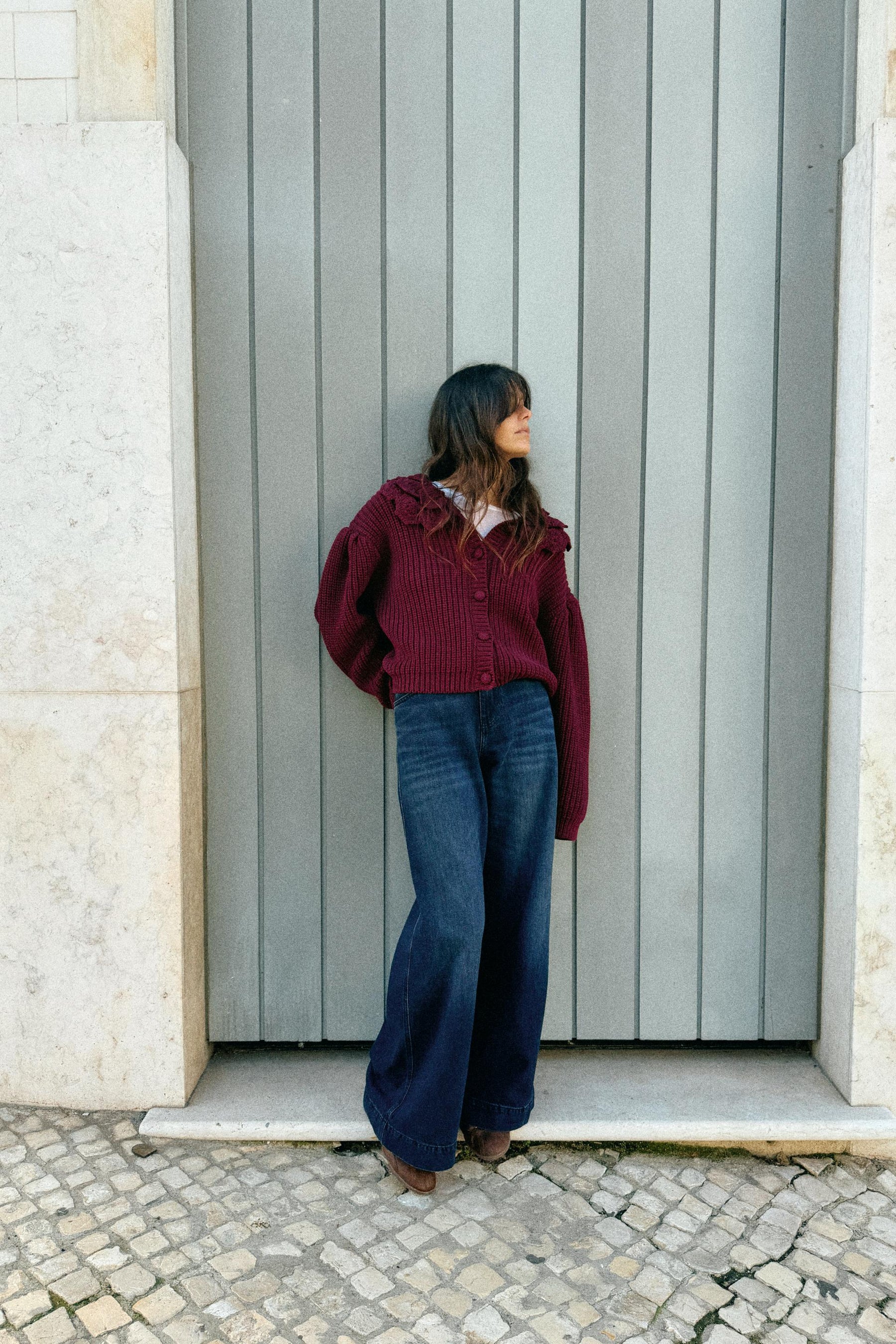 TEXTURED KNIT CARDIGAN