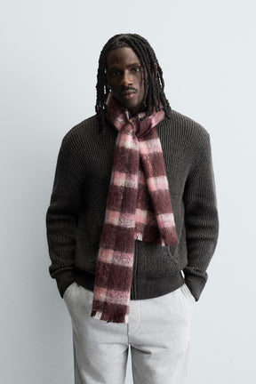 BRUSHED CHECK SCARF - Image 1