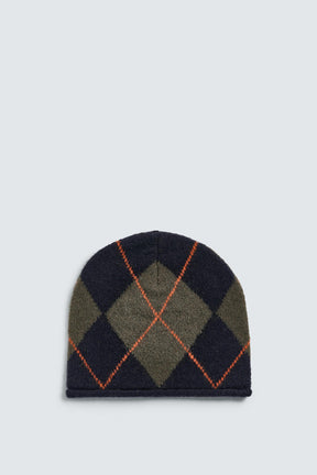 DIAMOND JACQUARD BEANIE - Image 5