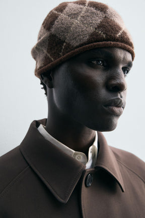 ARGYLE JACQUARD BEANIE - Image 3
