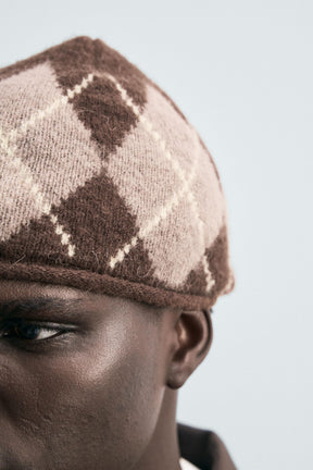 ARGYLE JACQUARD BEANIE - Image 4