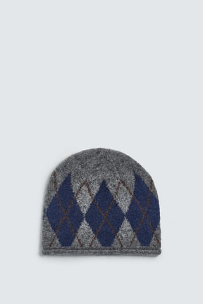 ARGYLE JACQUARD BEANIE - Image 5