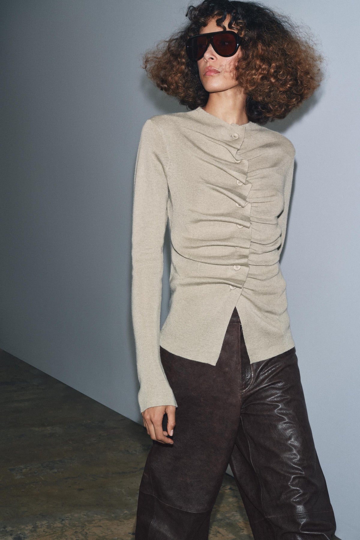 DRAPED KNIT CARDIGAN - Image 2