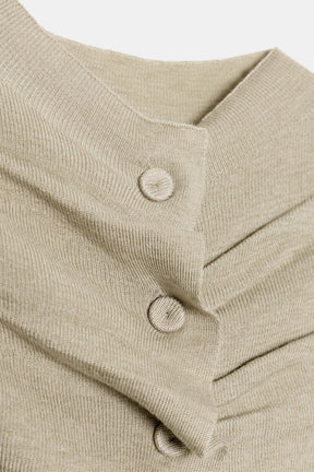 DRAPED KNIT CARDIGAN