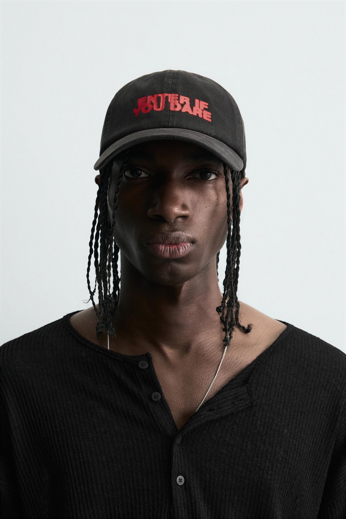 WASHED CAP WITH PRINTED TEXT - Image 1