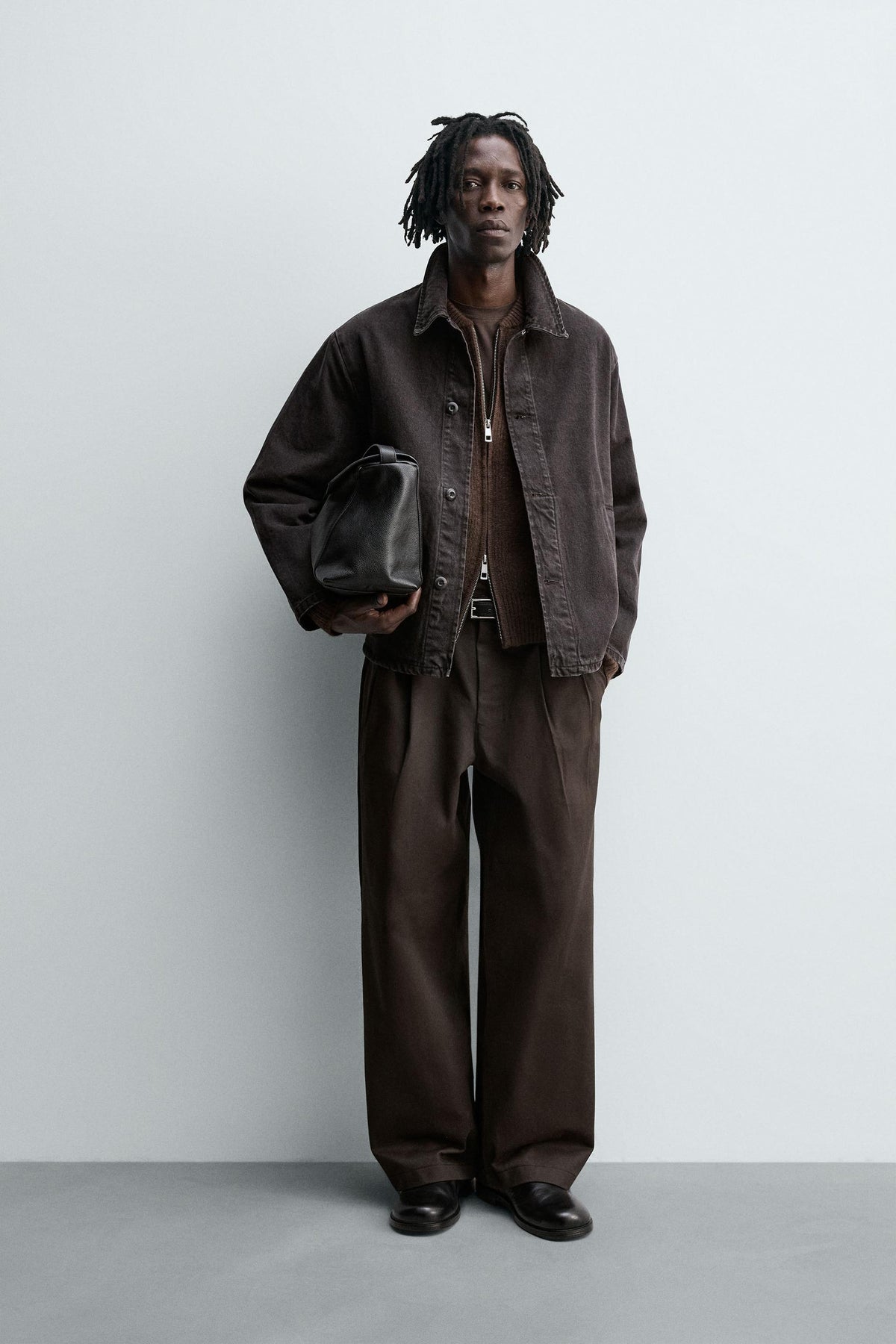 BOXY FIT DENIM OVERSHIRT - Image 1