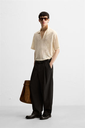 JACQUARD TEXTURED POLO SHIRT - Image 4