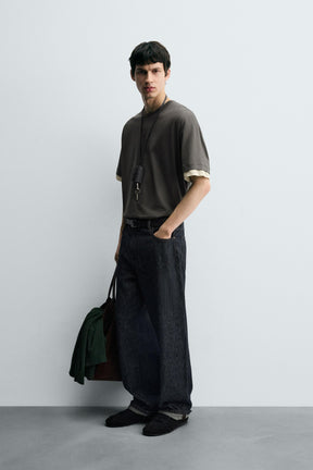 CONTRAST SLEEVE T-SHIRT - Image 3