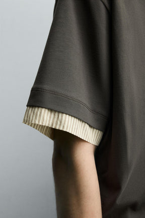 CONTRAST SLEEVE T-SHIRT - Image 5