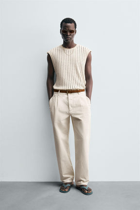 SLEEVELESS KNIT T-SHIRT - Image 1