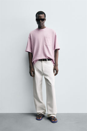 RELAXED FIT T-SHIRT WITH POCKET - Image 1
