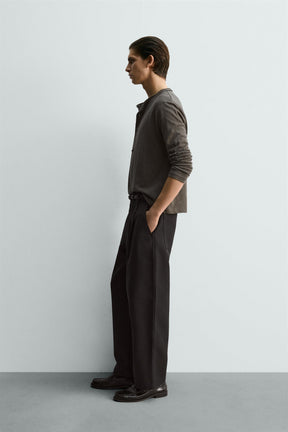 RELAXED FIT HENLEY COLLAR T-SHIRT - Image 4