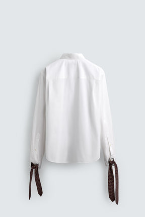 LIMITED EDITION SHIRT WITH BOW DETAIL ON THE CHEST - Image 7