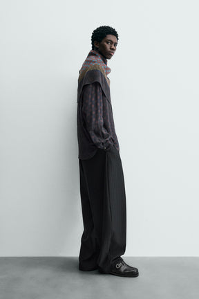 LIMITED EDITION POLKA DOT SCARF FLOWING SHIRT - Image 4