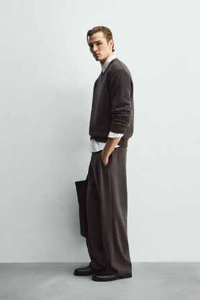 RELAXED FIT PLEATED TROUSERS - Image 4