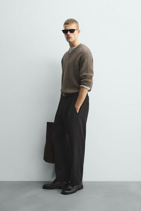 RELAXED FIT PLEATED TROUSERS - Image 4