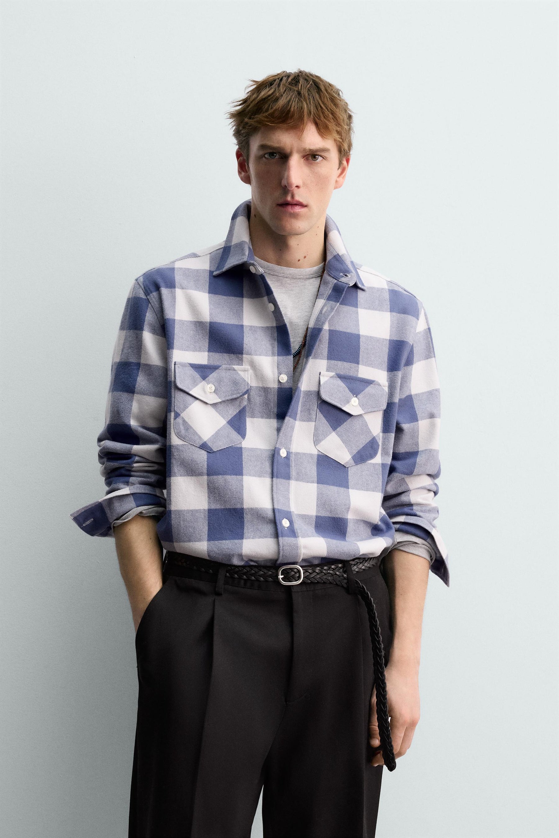 CHECK FLANNEL SHIRT AARON LEVINE X - Image 2