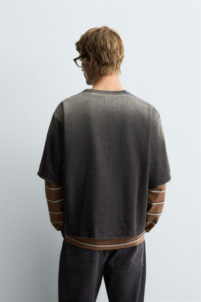 WASHED DENIM T-SHIRT - Image 3