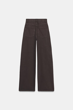 High-waist wide-leg jeans