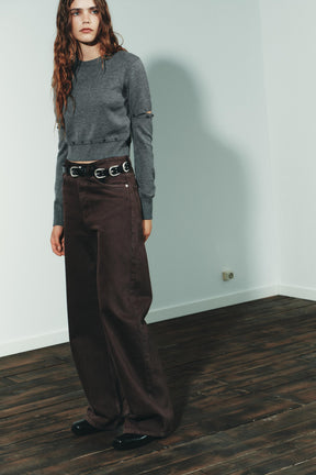 High-waist wide-leg jeans