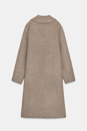 LONG WOOL BLEND DOUBLE-BREASTED COAT - Image 8