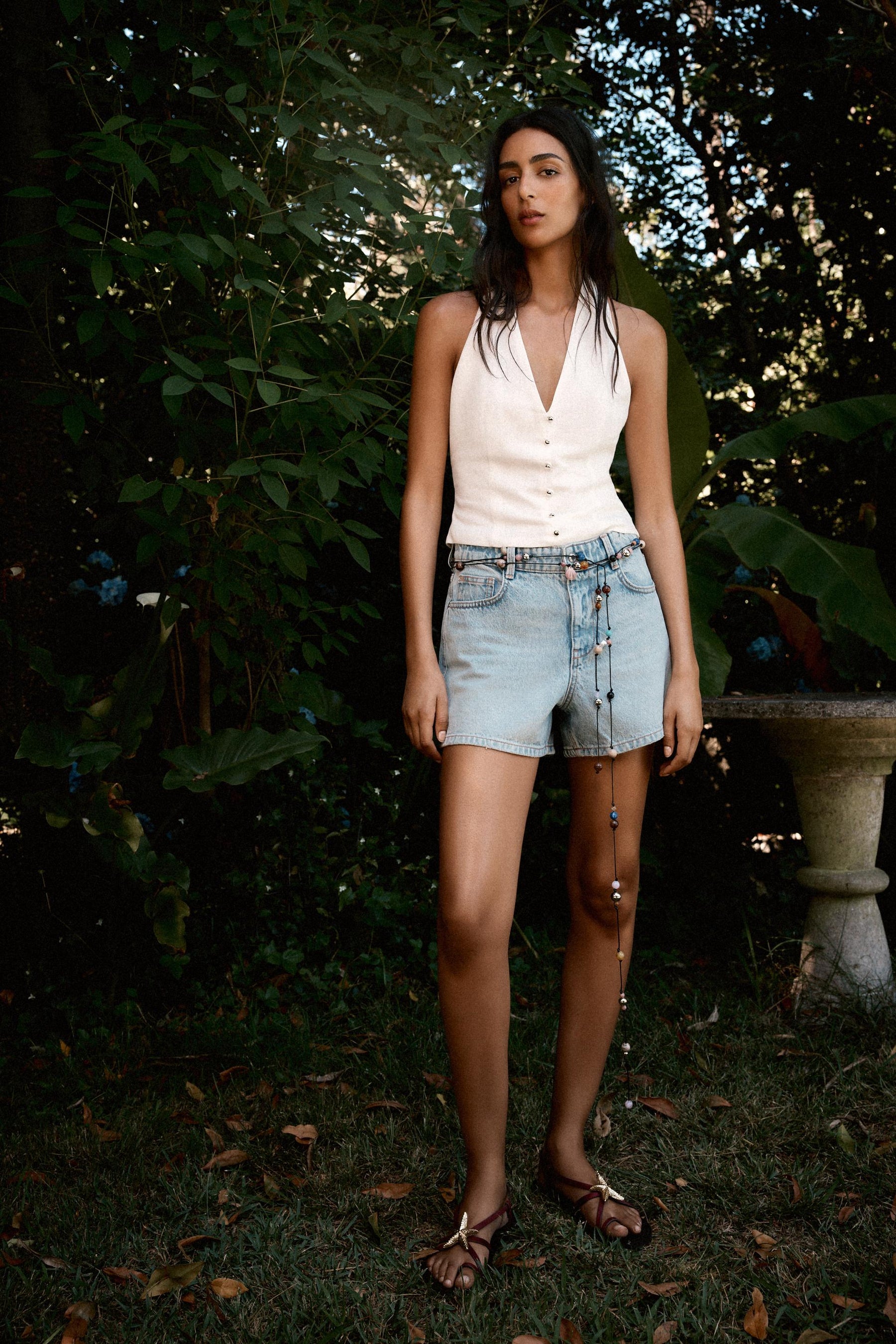 Mid-Waist Mom Fit Shorts