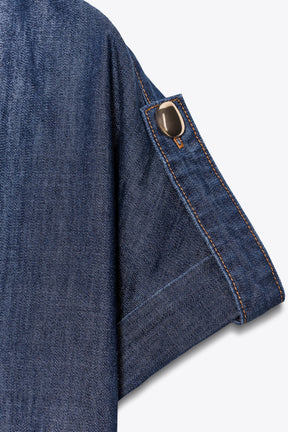 Short sleeve denim shirt