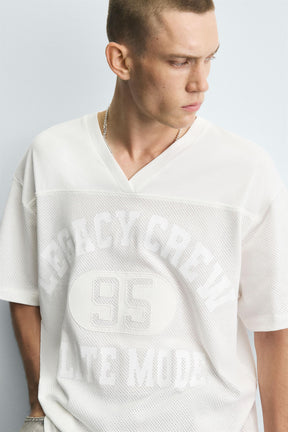 T-SHIRT WITH CONTRAST SLOGANS - Image 5