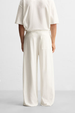 RELAXED FIT TEXTURED TROUSERS - Image 3