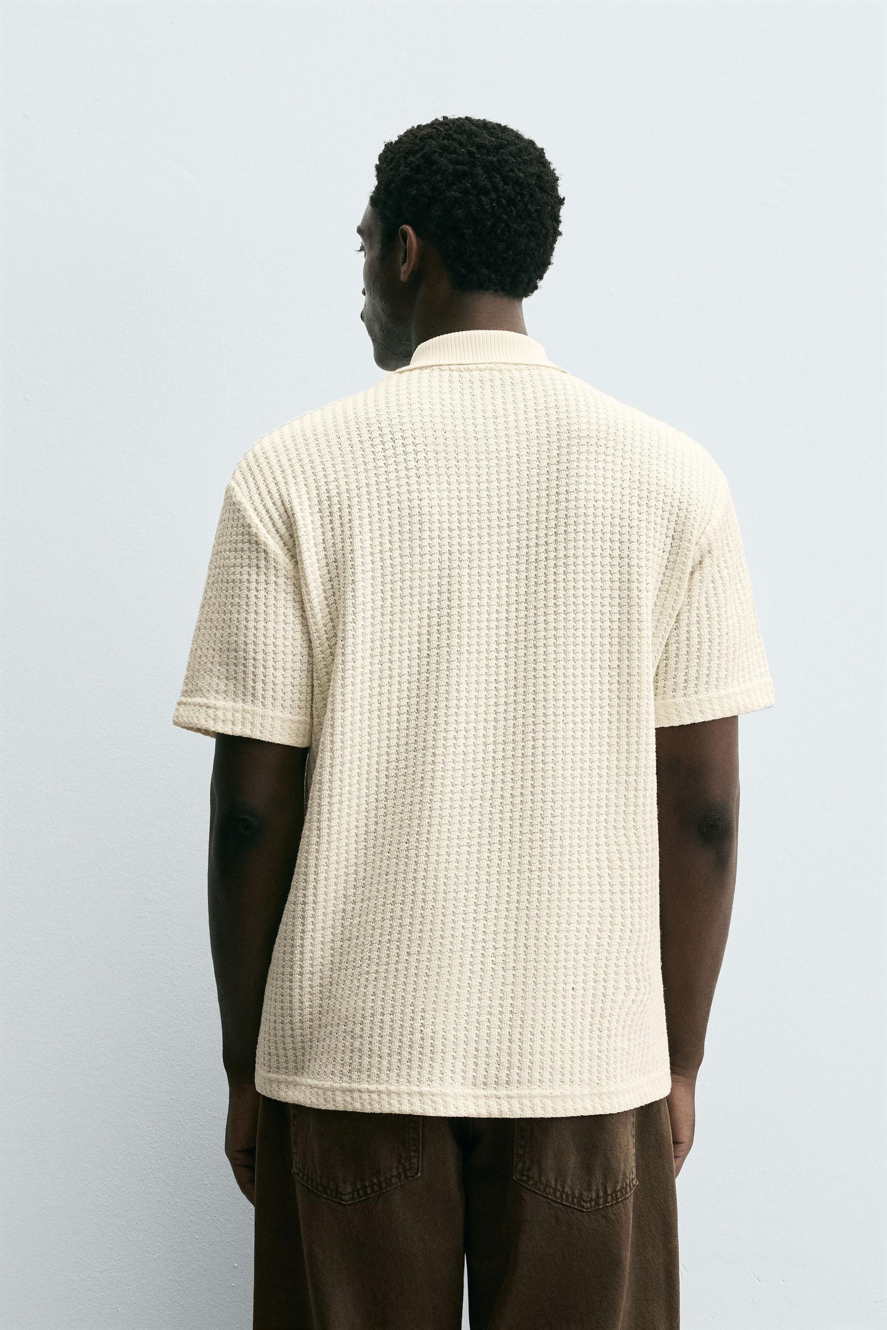 TEXTURED POLO SHIRT - Image 3
