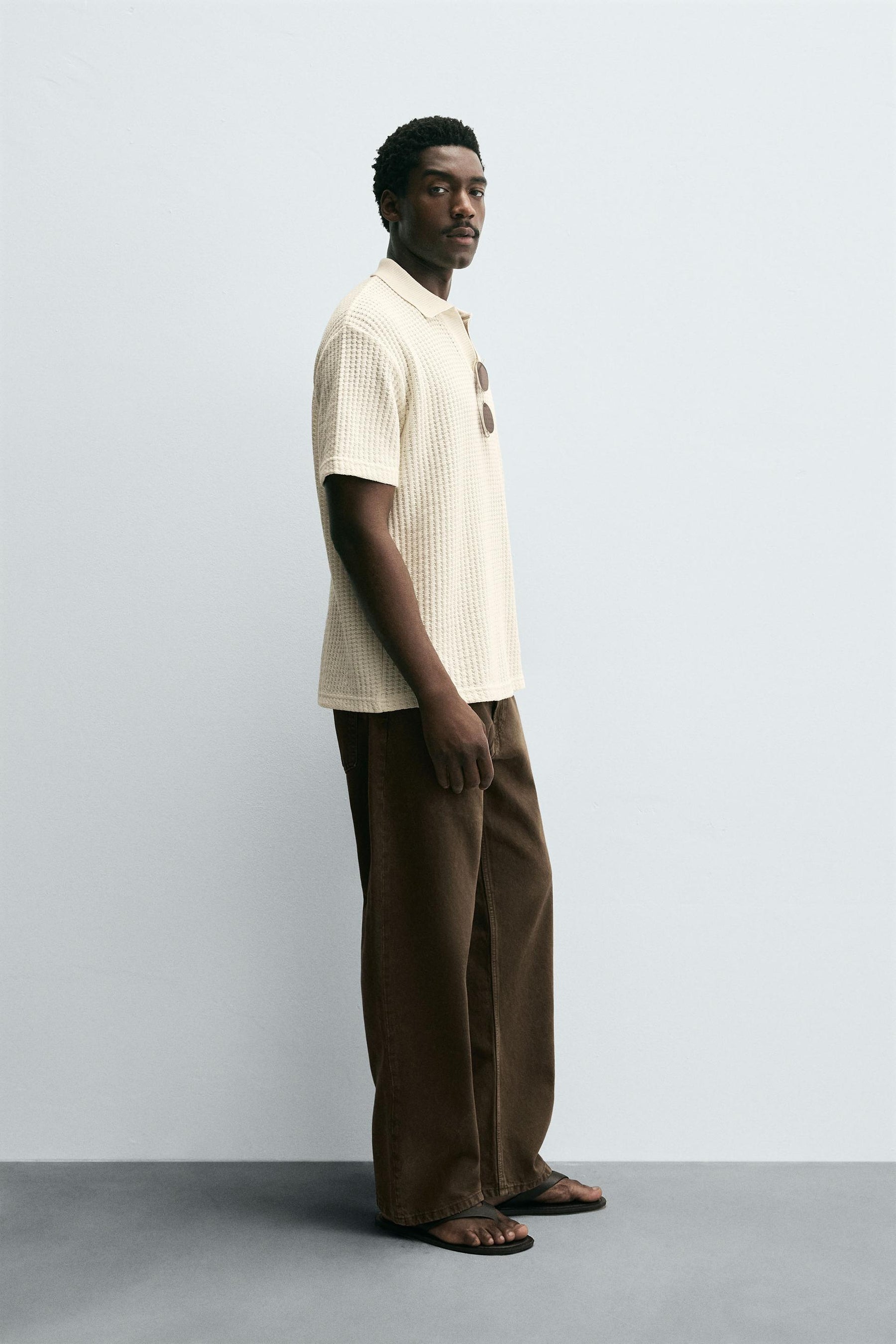 TEXTURED POLO SHIRT - Image 4