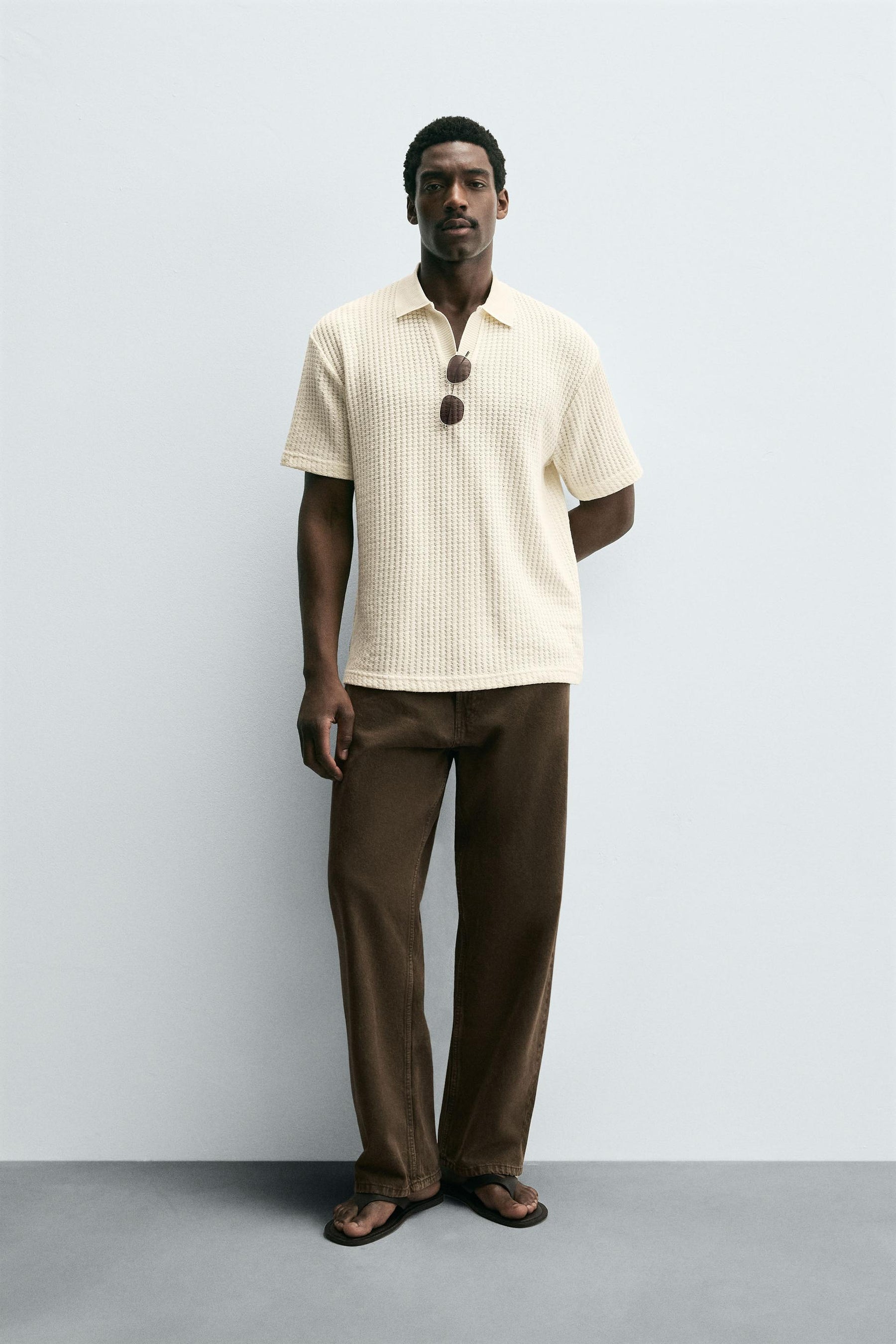 TEXTURED POLO SHIRT - Image 1
