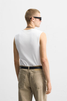 RIBBED TANK T-SHIRT - Image 3