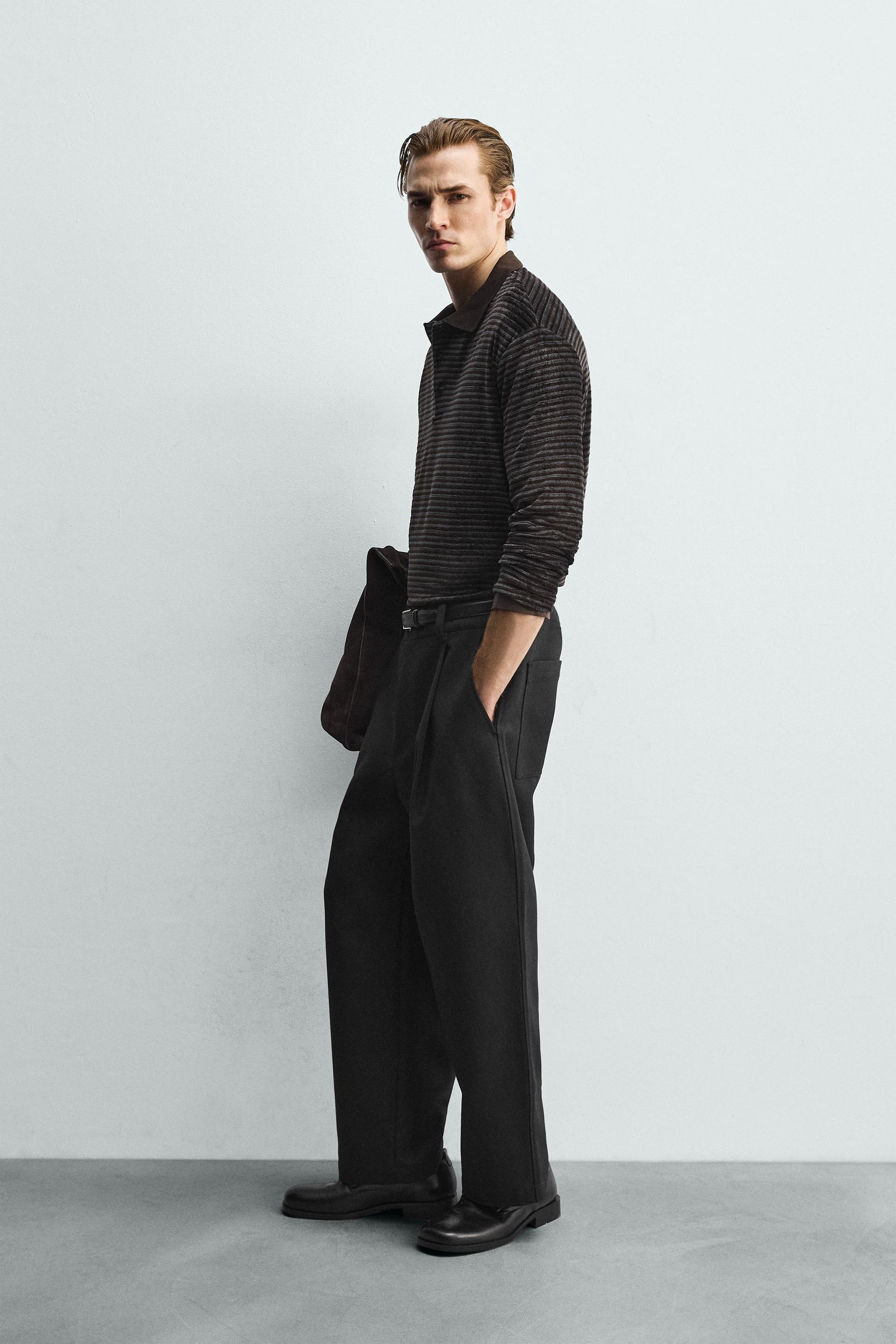 WASHED TEXTURED POLO SHIRT - Image 4