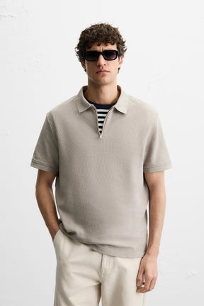 QUARTER-ZIP POLO SHIRT - Image 2