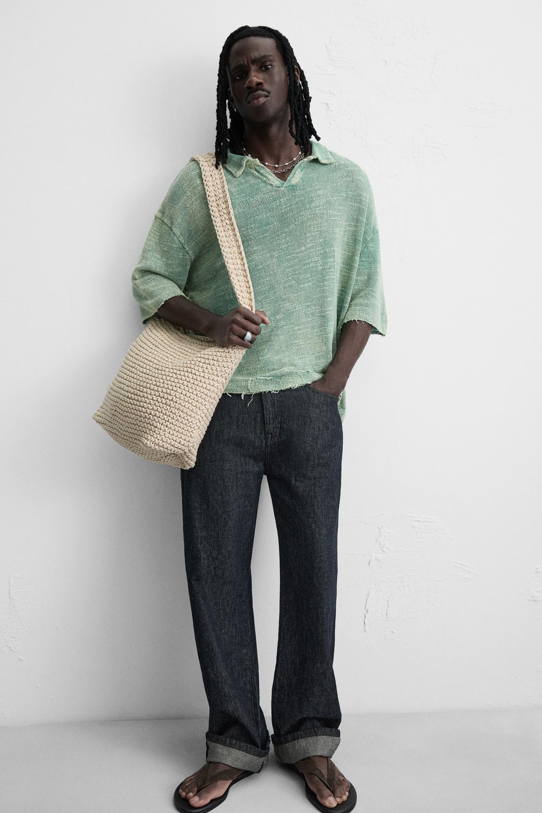 WASHED KNIT POLO SHIRT - Image 6