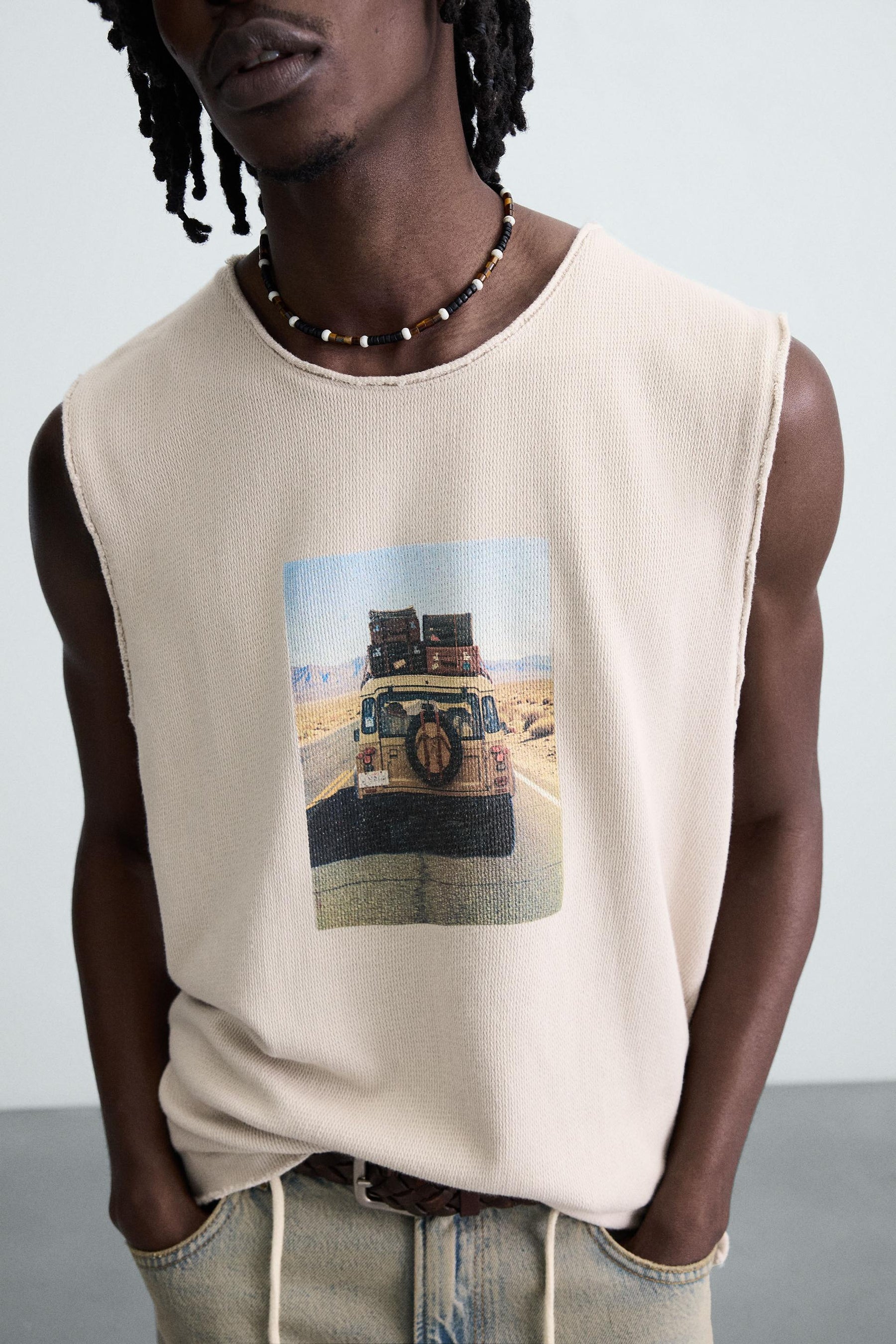 PRINTED KNIT TANK TOP - Image 5