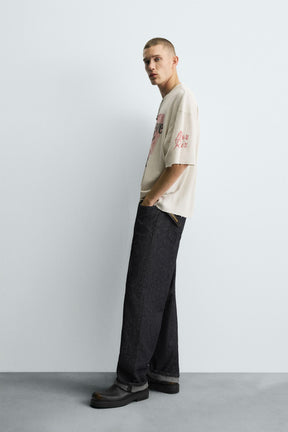 WASHED PRINTED KNIT T-SHIRT - Image 4